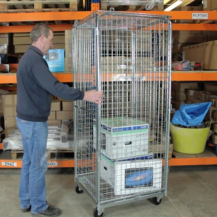 foldable cage trolley with wheels