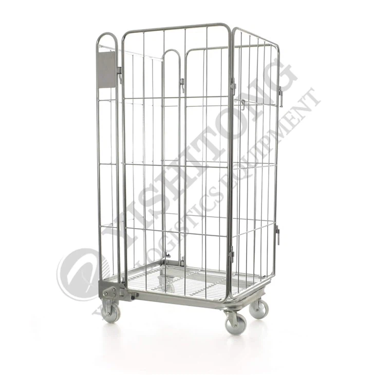 industrial rolling container cage trolley