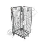 पहियों पर पिंजरे में बंद ट्रॉली